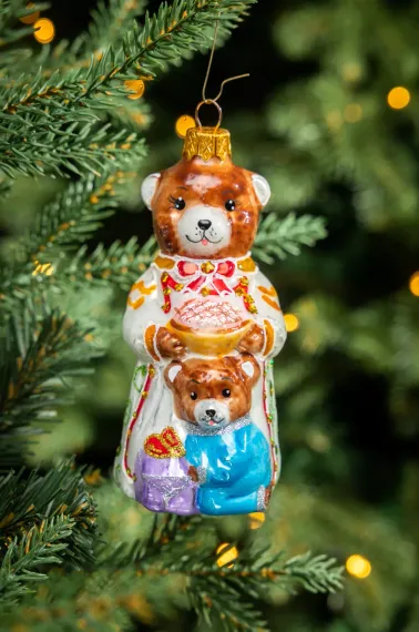 Елочное украшение Большая медведица, стекло, 13 см., 1 шт., Витус (А311)