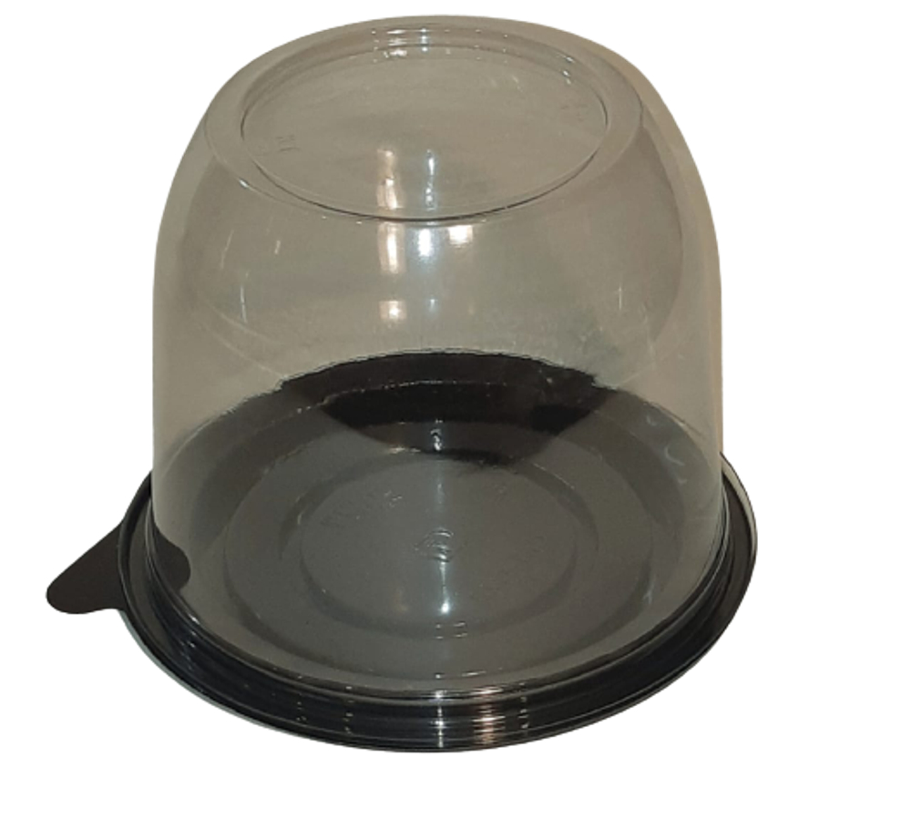 Упаковка - купол большой круглый (дно черное) д13 см. 1 шт