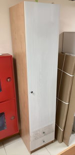 Пенал с дверкой Ассоль Дуб бунратти/анкор белый/дельмар