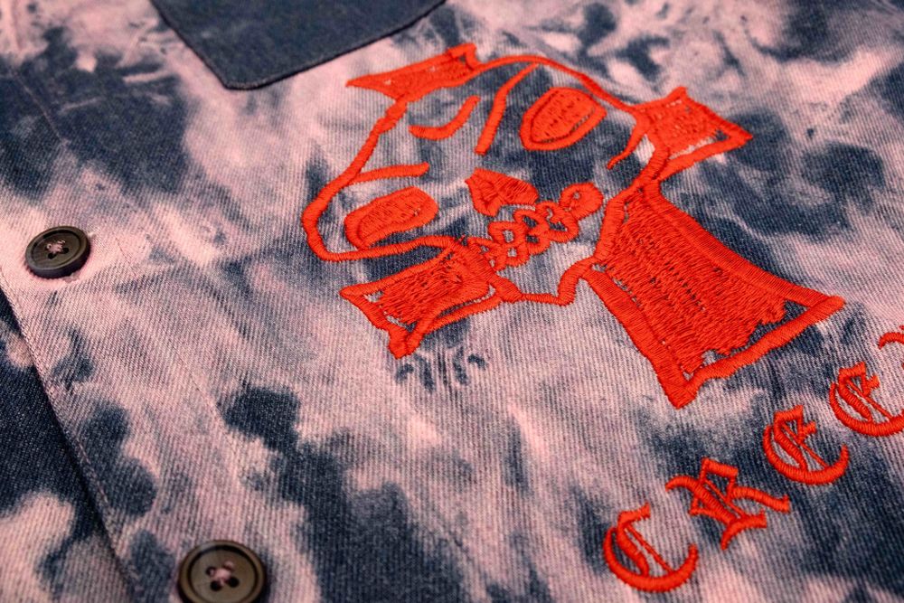 Рубашка Creepy Clothing Сердечная сине-фиолетовая