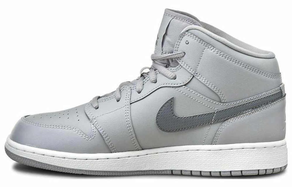 Кроссовки Jordan Air Jordan 1 Retro Mid Wolf Grey Cool Grey (Женская размерная сетка)