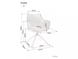 Стул SIGNAL AZALIA Brego 31 бежевый/черный, поворотный