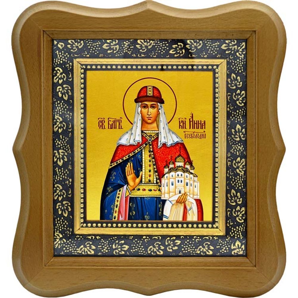 Анна Всеволодовна, преподобная княжна. Икона на холсте.