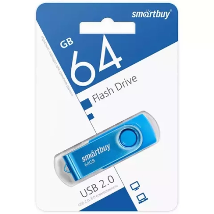 64GB USB Smartbuy Twist Blue