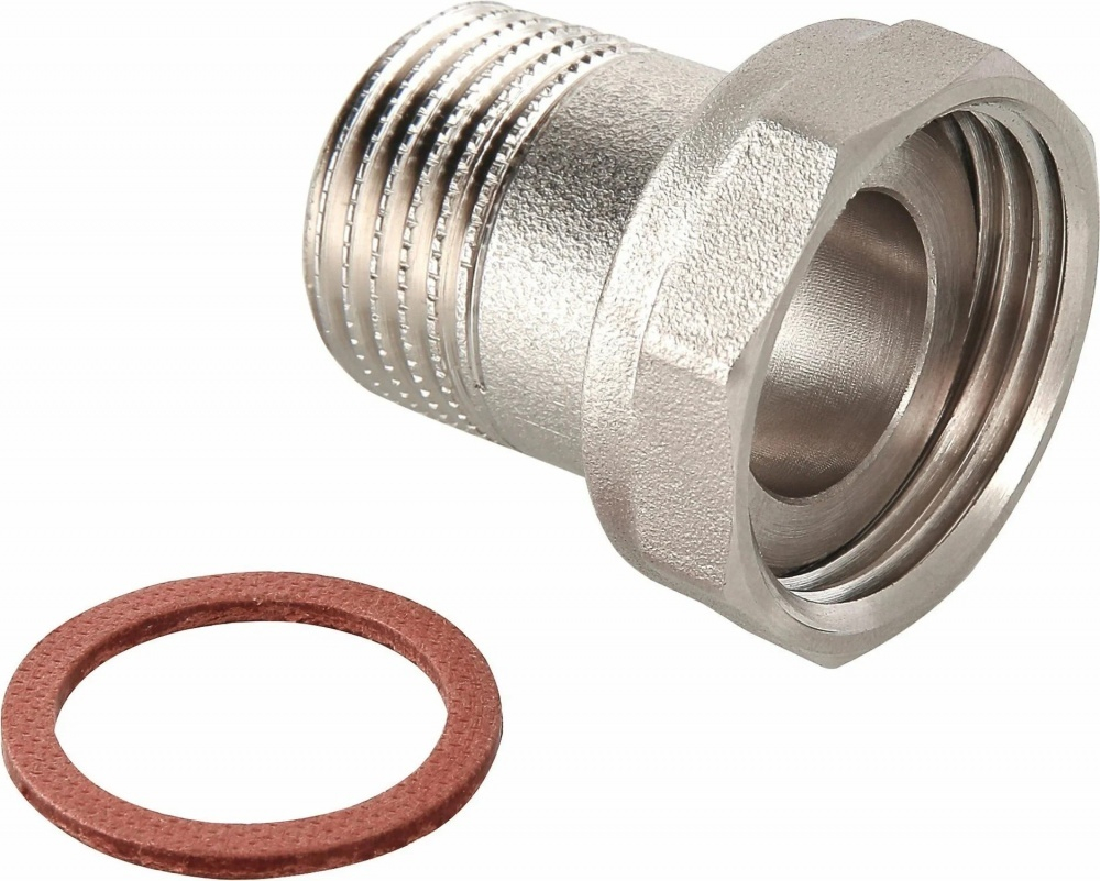 НИКЕЛЬ Полусгон с НАК. гайкой 3/4 х 1/2 ш.  ViEiR  (300/15шт)