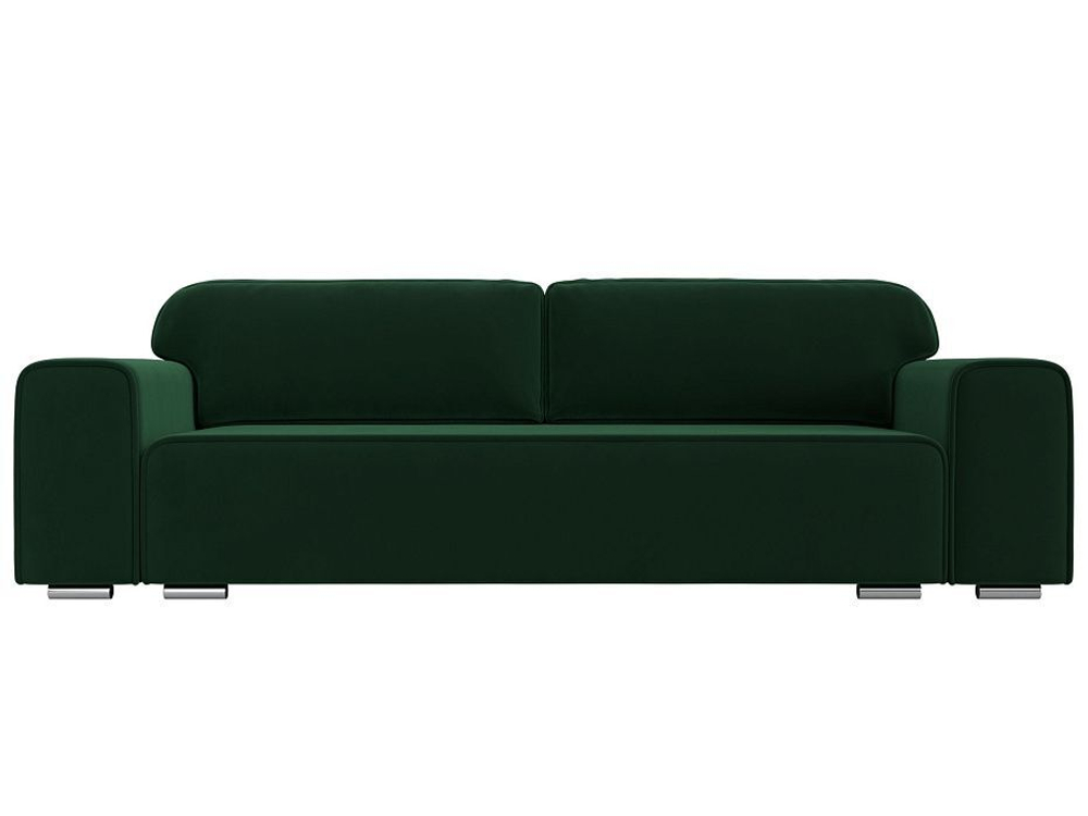 Диван прямой Лига-029, ВЕЛЮР Зеленый