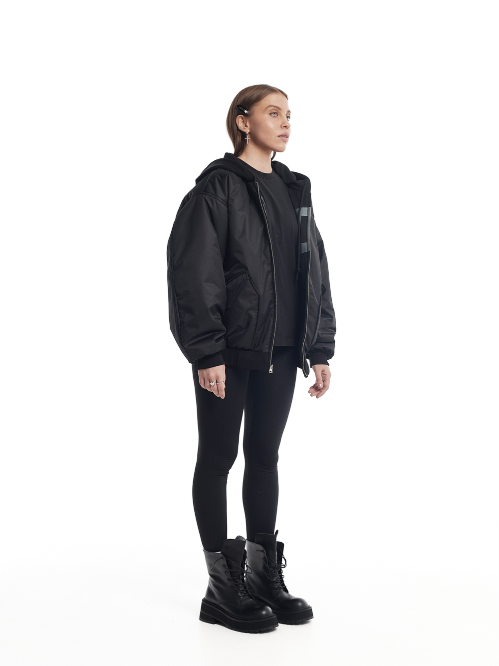 Двухсторонний Бомбер SDW в черном цвете