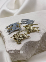 Металлический логотип Барб. золотистый