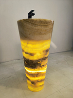 Раковина напольная из оникса Yellow ON-61357 (45*45*90)