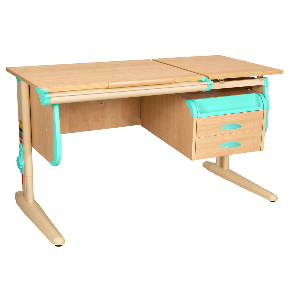 Растущая парта Дэми СУТ 25 с навесной тумбой (1200×610 мм)