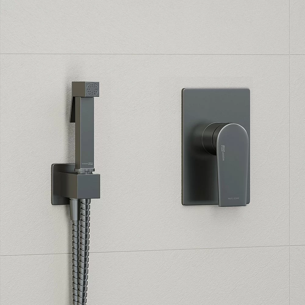Гигиенический душ WasserKRAFT Wiese 8400 A8451.186.239.215 оружейная сталь