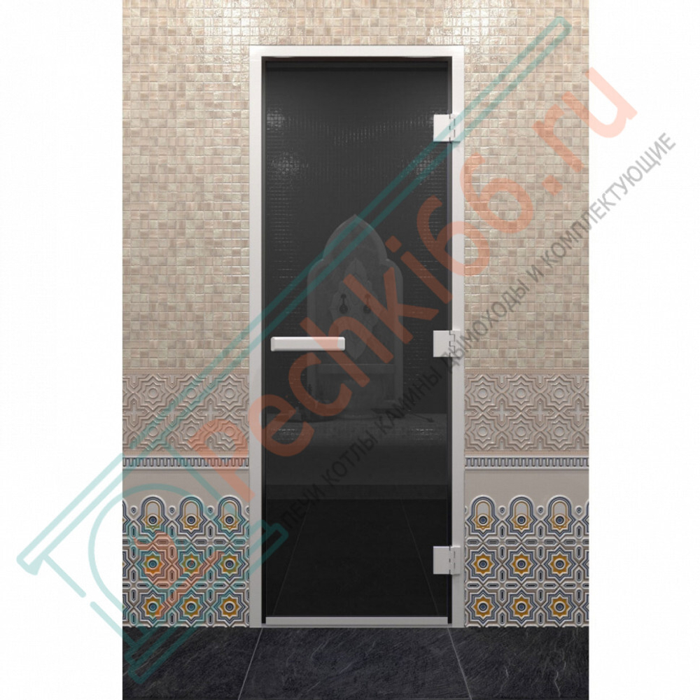 Стеклянная дверь DoorWood Хамам Графит 1900х710 (по коробке) в Кирове