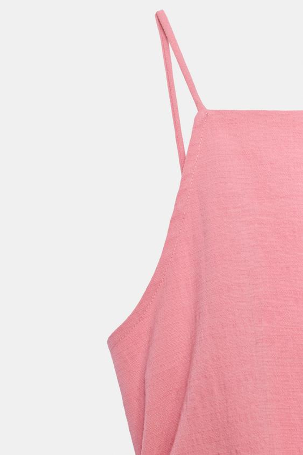 ZARA ПЛАТЬЕ МИДИ СО СБОРКАМИ, РОЗОВАТЫЙ
