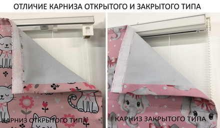 Карниз для римских штор закрытого типа классический, длина 285 см