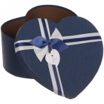 Коробка подарочная «От всего сердца», цвет синий, 23*26*13 см