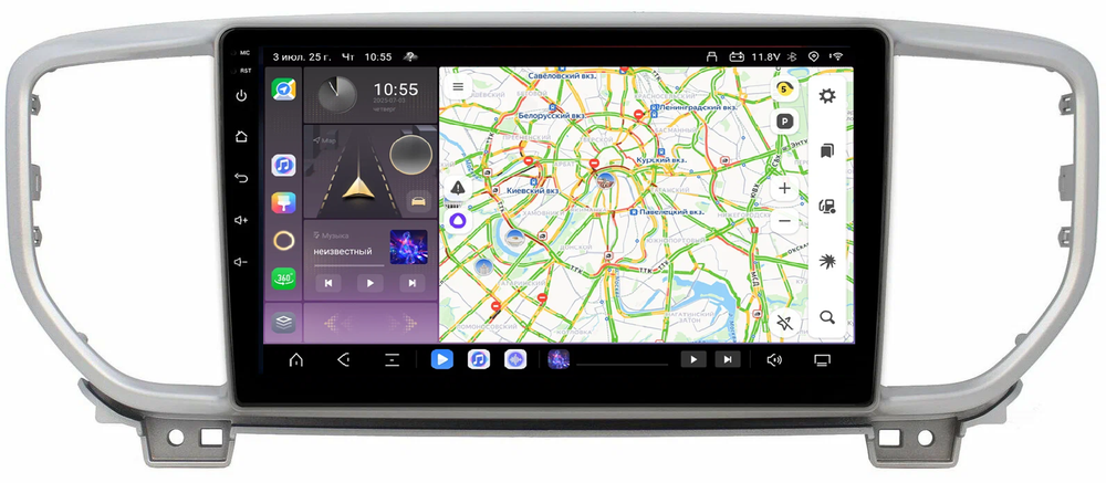 Магнитола для KIA Sportage 4 2016-2018 - Kuberg QLed, Android 13, TS20, CarPlay, SIM-слот