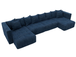 Диван П-образный Лига-052 НПБ Лонг, BRUT 11 ВЕЛЮР синий