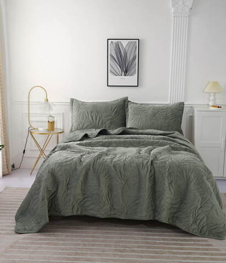 Покрывало 160х220 и наволочка 50х70 Sofi De MarkO Глория зеленое