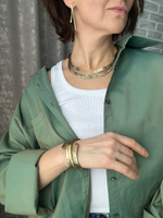 Серьги две тонкие палочки, бронза