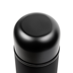 Термос Relaxika 101 (1 литр), черный (стикерпак "Красоты России")