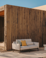 Sorells 2-местный модульный садовый диван из алюминия с зеленой отделкой