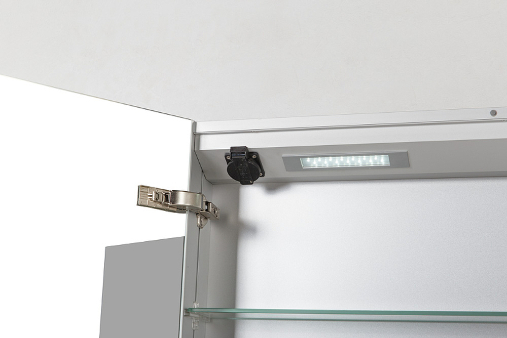 Зеркальный шкаф BelBagno 120 SPC-3A-DL-BL-1200 с подсветкой Сатин