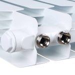 Радиатор биметаллический STOUT Space 500 - 6 секций (подключение нижнее правое, цвет белый)