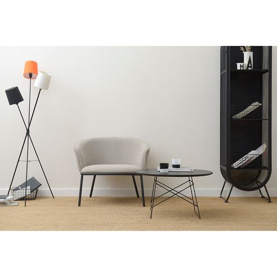 Лаунж-кресло paal, букле, серое