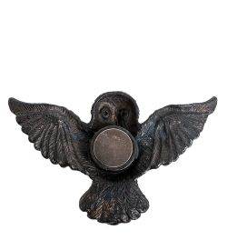 AM-1104 Магнит «Сова» (латунь, янтарь)