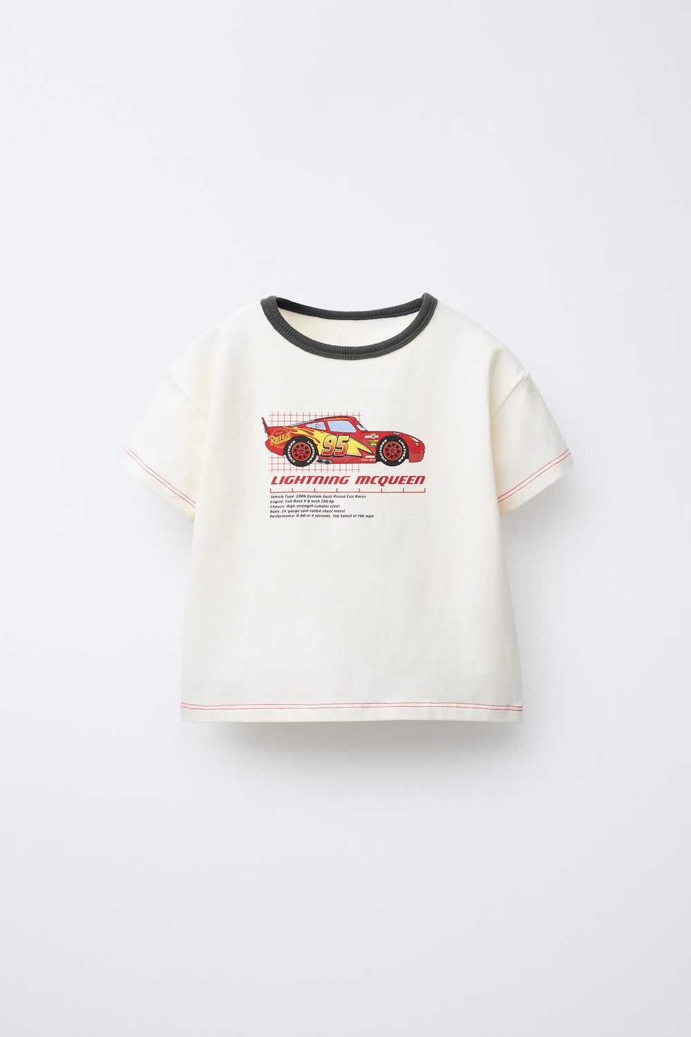 ZARA ПИЖАМА С ПРИНТОМ CARS LIGHTNING MCQUEEN © DISNEY, ЭКРЮ