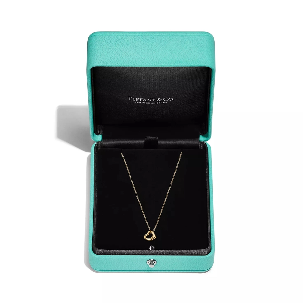 Подвеска из жёлтого золота 18k,Tiffany 💠Open heart 16mm