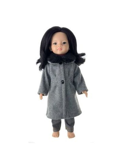 Пальто с воротником, водолазка, джинсы для кукол Paola Reina 32 см (991)
