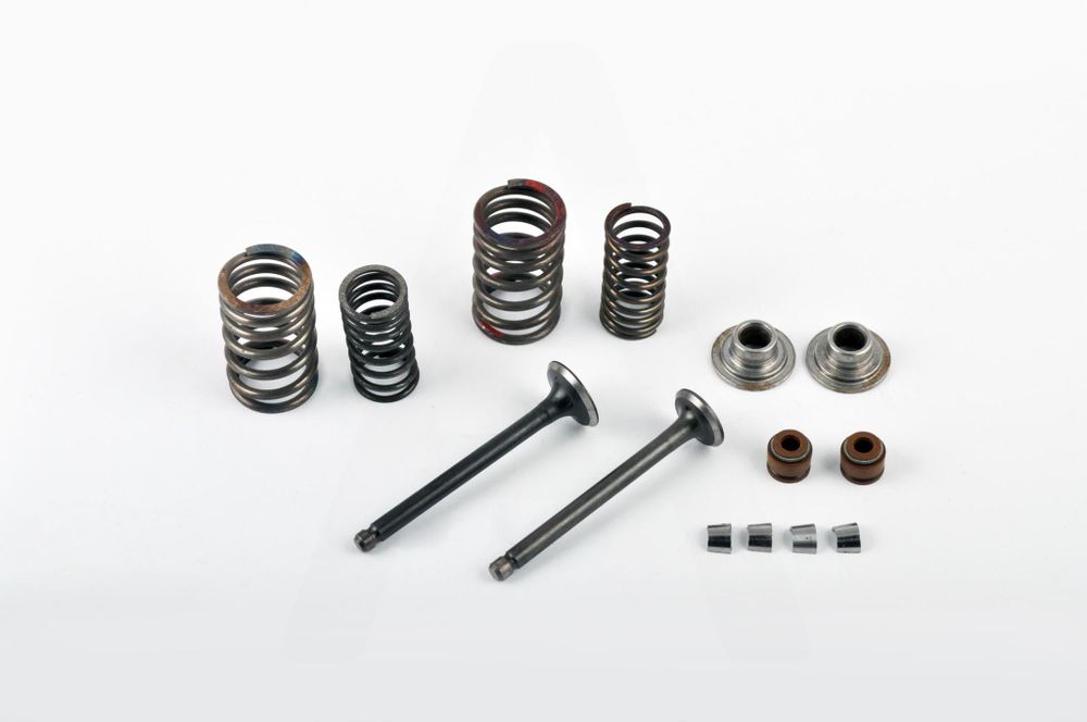 Клапаны (пара, в сборе) на скутер 50 кубов 139QMB (L-64.3mm)