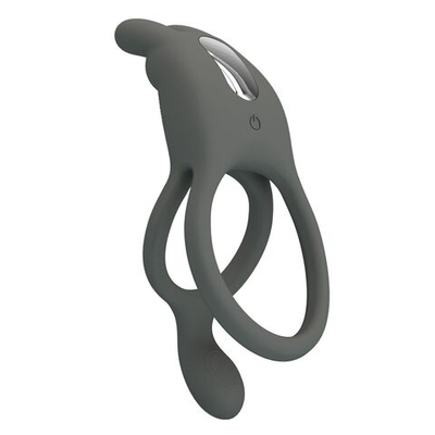 Серое эрекционное виброкольцо Dwayne (Цвет: серый)