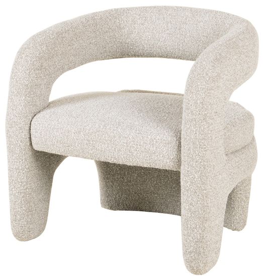 Кресло лаунж Bones серебристый букле