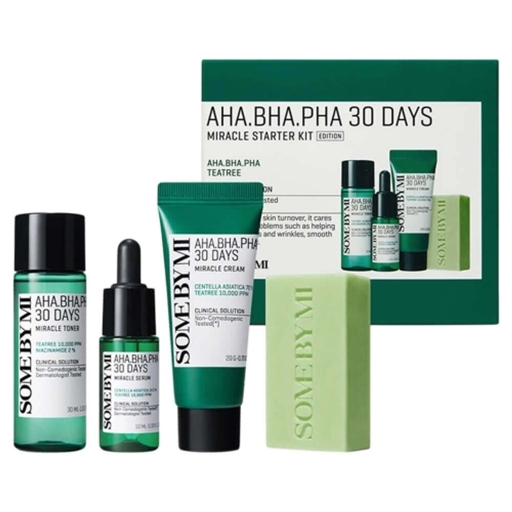 *Some By Mi AHA-BHA-PHA 30 Days Miracle Starter Kit (4components) - Набор для проблемной кожи с кислотами