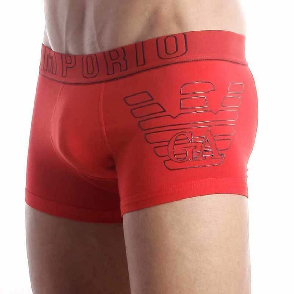 Мужские трусы хипсы красные Emporio Armani Eagle Red Boxer