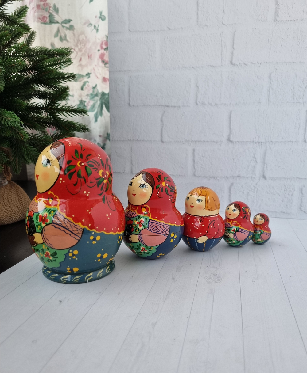 Матрёшка "с курочкой" пузатая 5мест