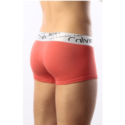 Мужские трусы боксеры красные с серебристой резинкой Calvin Klein Silver Italics Boxer Red