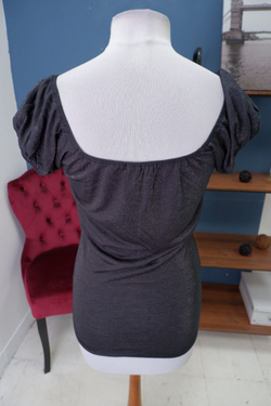 Блуза Ichi черная блестящая 46 размер