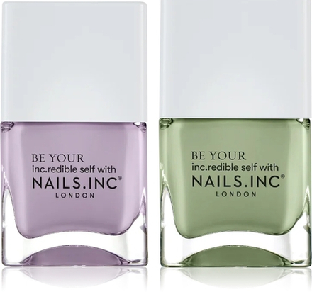 Nails Inc. Summer Matcha Mood Duo - Набор лаков для ногтей, 2 ml