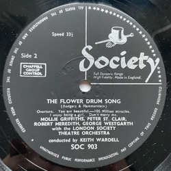 Винтажная виниловая пластинка LP Mollie Griffiths, Peter St. Clair, Robert Meredith, The King and I, Песня цветочного барабана The Flower Drum Song (Англия 1965)