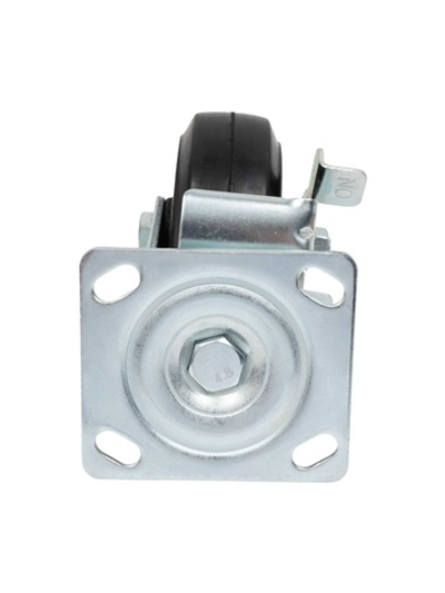 Колесо промышленное поворотное с тормозом с подшипником 125мм резина/чугун Gigant G-04-09-52