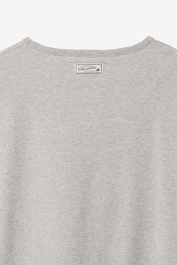 ZARA X WILLY CHAVARRIA ОДНОТОННАЯ ФУТБОЛКА, СЕРЫЙ МЕЛАНЖ