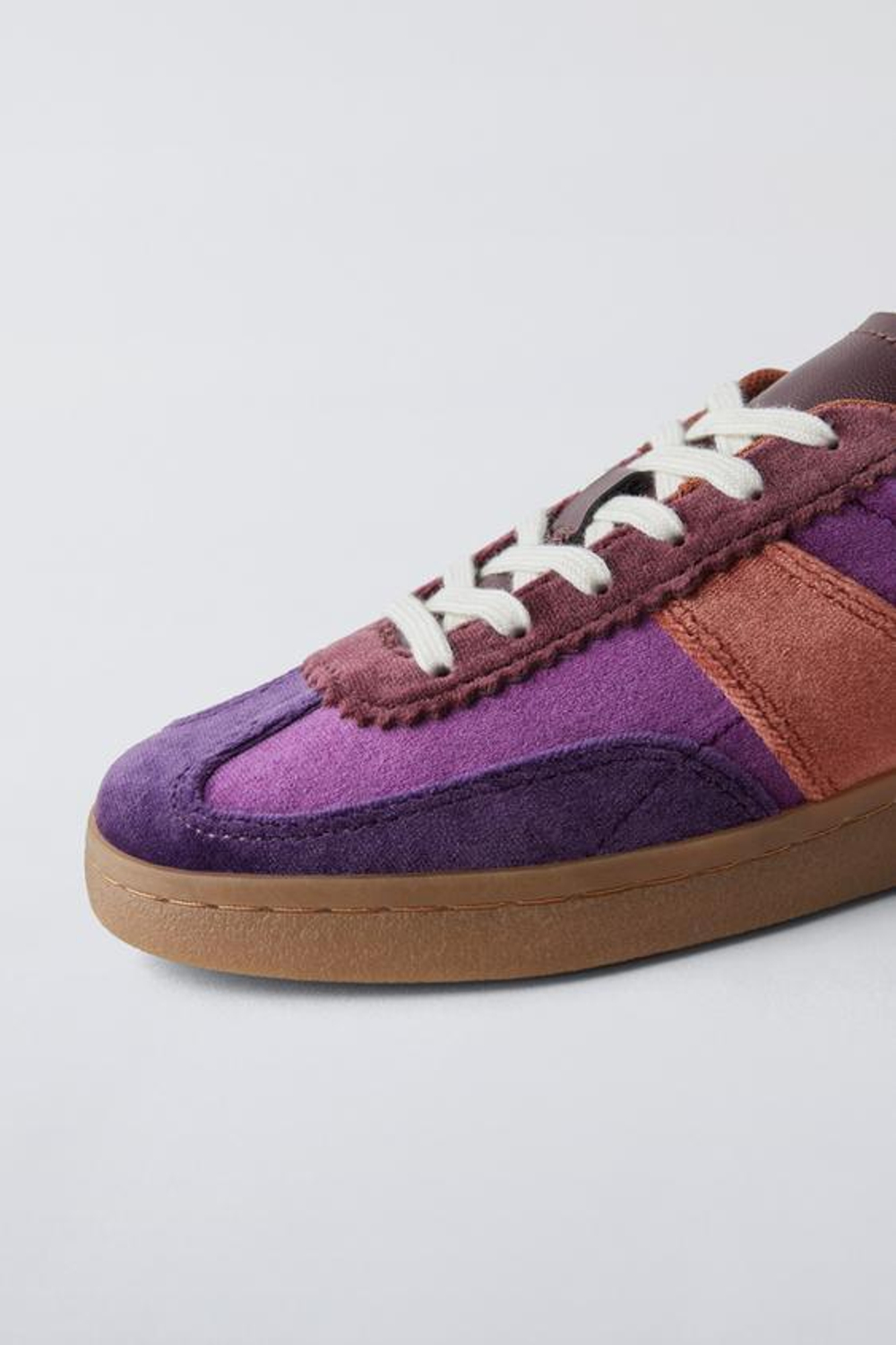 ZARA КРОССОВКИ ИЗ БАРХАТА, ФИОЛЕТОВЫЙ