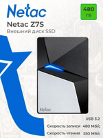 Внешний накопитель Netac Z7S NT01Z7S-480G-32BK 480 Гб