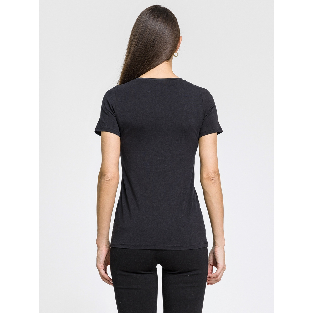 Женская футболка черная OROBLU Perfect Line VOBT01675