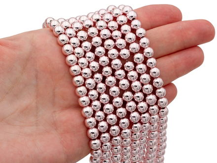 Нить бусин из гематита с покрытием, 6мм (уценка)