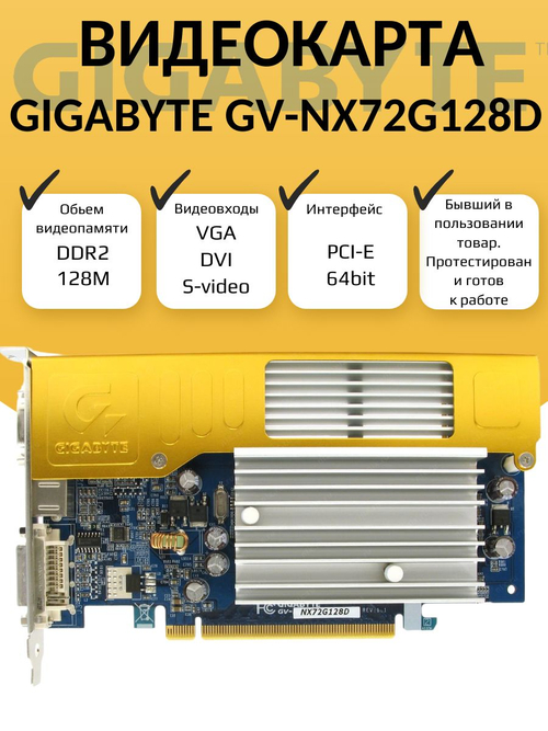 Видеокарта NVIDIA GV-NX72G128D 128МБ
