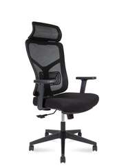 Кресло офисное  Asper  черный пластик   черная сетка  черная ткань